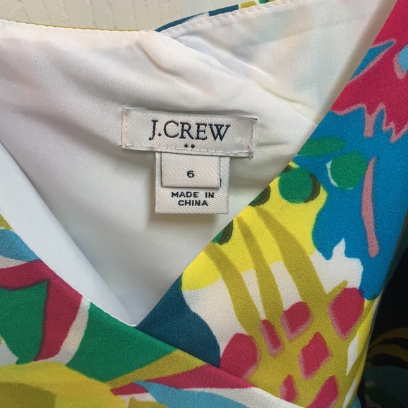 J.Crew floral ruffle spaghetti strap silk dress - Picture 4 of 6